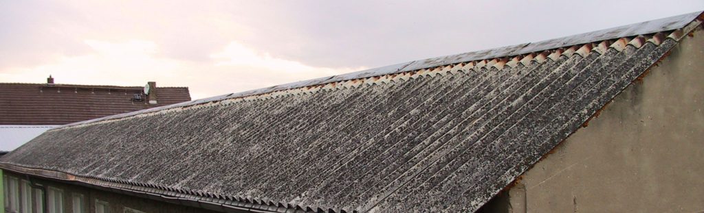 Asbestos covered roof